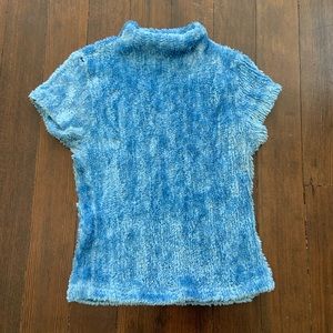 Vintage Fuzzy Light Blue Top